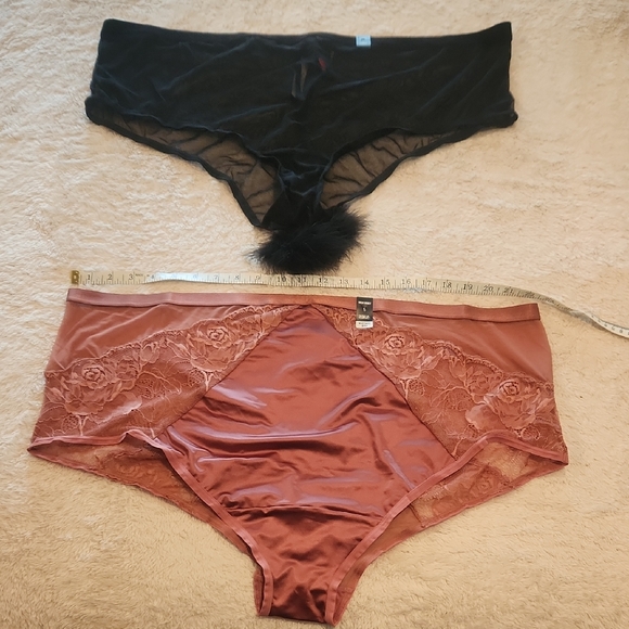 NWT Torrid Sz 5 Lot Of 2 Panties Cheeky Puff Sexy High Waist Satin - Picture 1 of 8